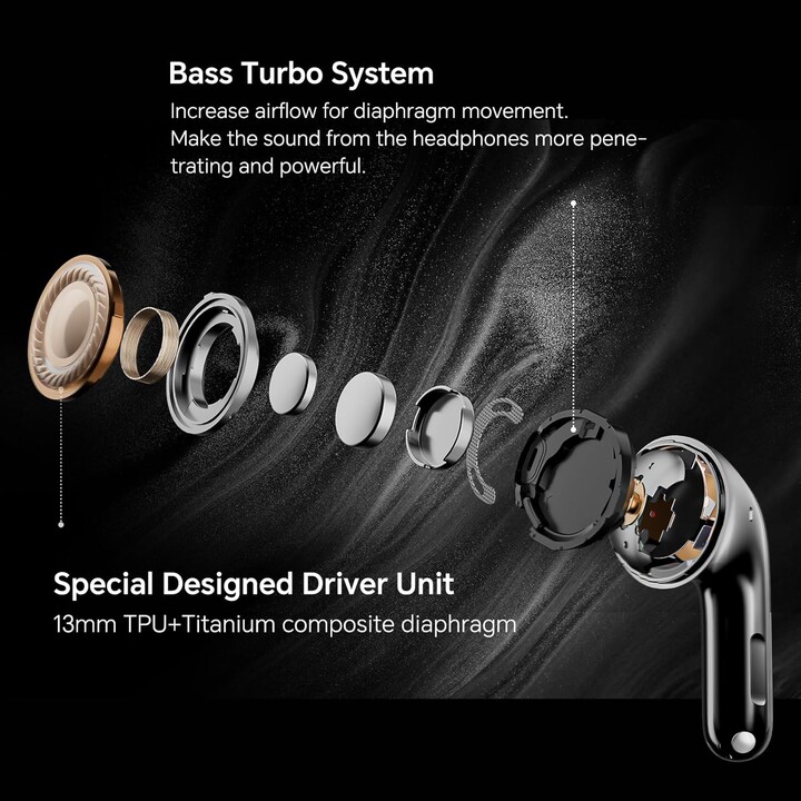 Honor Choice Earbuds S7, Tri-Mic AI Call Ruído Cancelando fones de ouvido, 36 horas, Bluetooth 5.3, IP54, branco