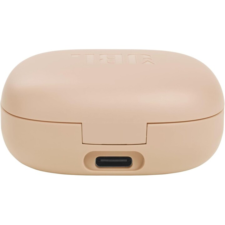 JBL Vibe Flex, auriculares Bluetooth con estuche de carga, 8 horas de duración de batería, color beige