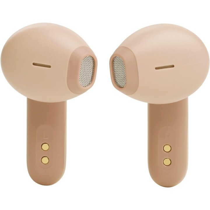JBL Vibe Flex, auriculares Bluetooth con estuche de carga, 8 horas de duración de batería, color beige