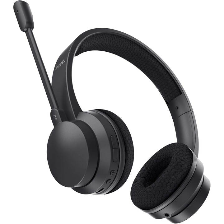 Trust Ayda Auriculares Inalámbrico y alámbrico Diadema Llamadas/Música USB Tipo C Bluetooth Negro