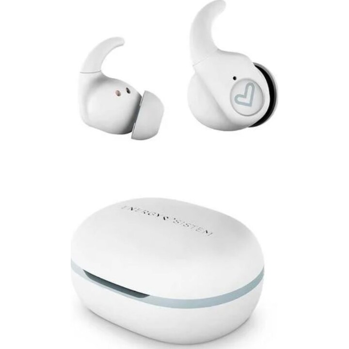 Auricular intrauditivo bluetooth energy sistem high jump bt 5.3 deportivos ipx5 secure-fit+ 20h manos libres color blanco