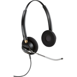 Auriculares binaurales Poly EncorePro 520V con tubo de voz y desconexión rápida