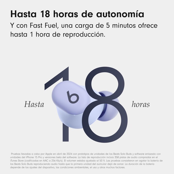 Apple Beats Solo Buds Fast Fuel Lila ártico - Auriculares Bluetooth