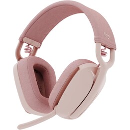 Atmosfera della zona logitech 100, cuffie over-ear wireless leggera con microfono che cancella il rumore, rosa
