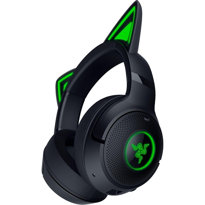 Razer Kraken Kitty V2 BT, auriculares Bluetooth Wireless Bluetooth con orejas de gatito, negro