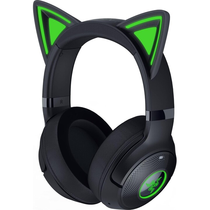 Razer Kraken Kitty V2 BT, auriculares Bluetooth Wireless Bluetooth con orejas de gatito, negro