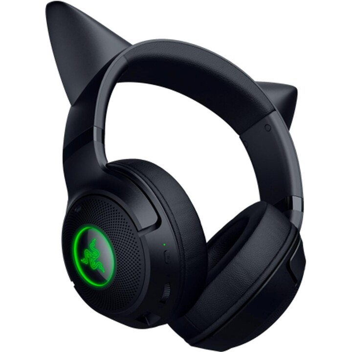 Razer Kraken Kitty V2 BT, auriculares Bluetooth Wireless Bluetooth con orejas de gatito, negro