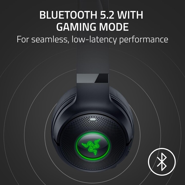 Razer Kraken Kitty V2 BT, auriculares Bluetooth Wireless Bluetooth con orejas de gatito, negro