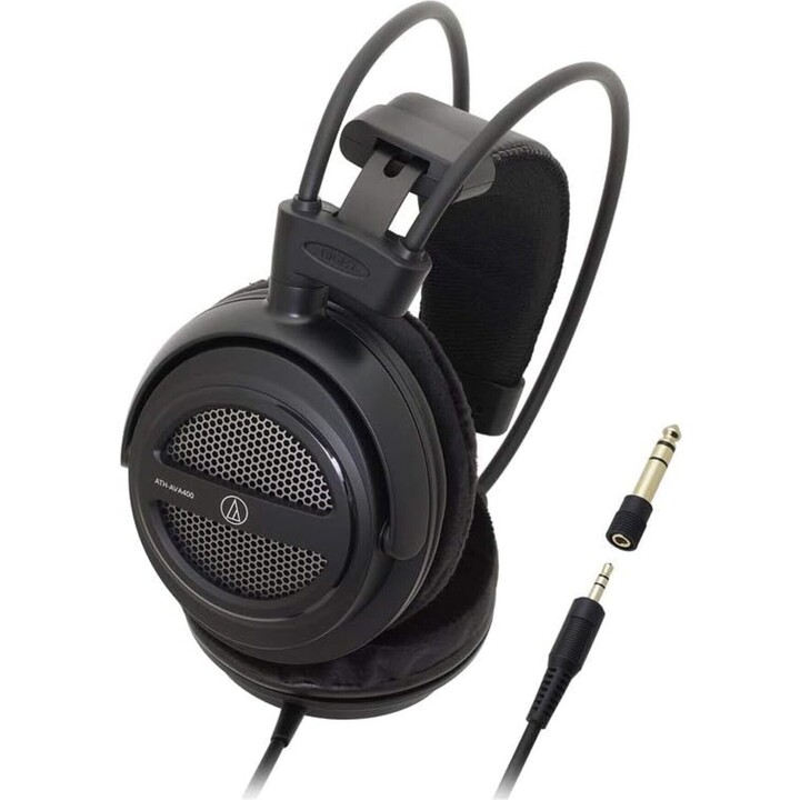 Audio-technica auriculares de alta fidelidad de retroceso, negro