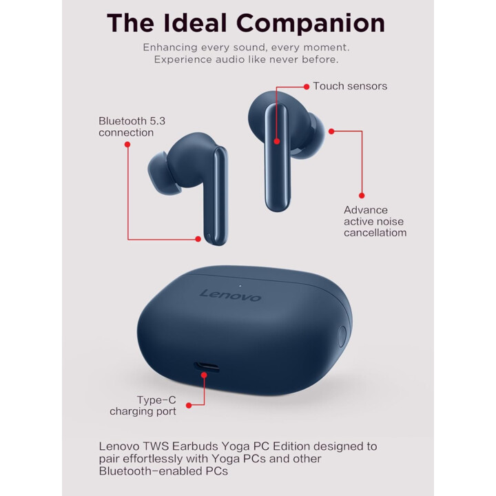 Lenovo Yoga True Wireless Séreo Earbuds Blue