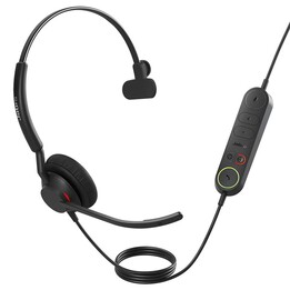 Fone de ouvido com fio Jabra Engage 40 com faixa de cabeça para escritório/call center USB tipo A Bluetooth preto