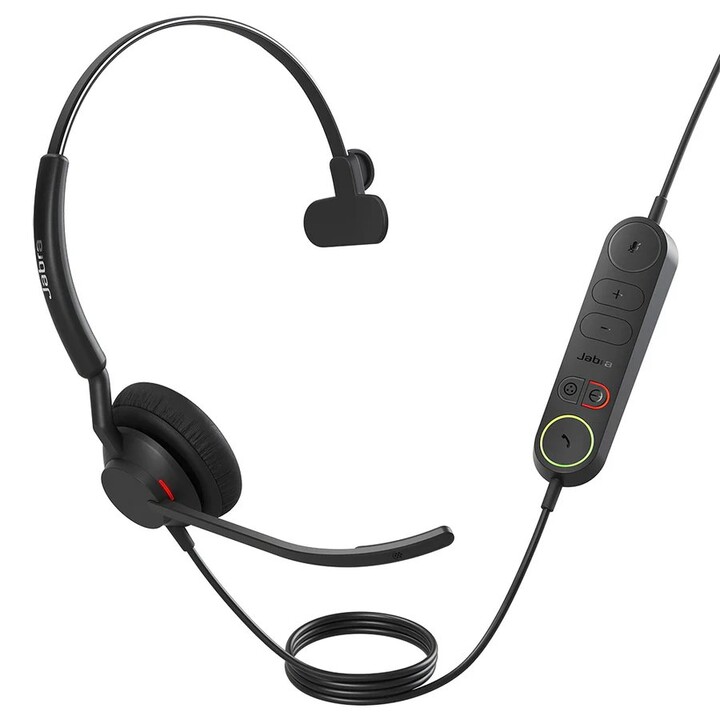 Fone de ouvido com fio Jabra Engage 40 com faixa de cabeça para escritório/call center USB tipo A Bluetooth preto