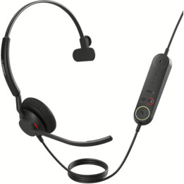 Fone de ouvido com fio Jabra Engage 40 com faixa de cabeça para escritório/call center USB tipo C Bluetooth preto