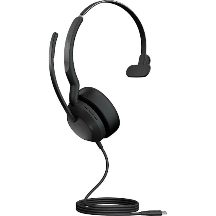 Jabra Evolve2 50 Kabelgebundenes Headset (Kopfbügel, Büro/Callcenter, USB Typ C, Schwarz)