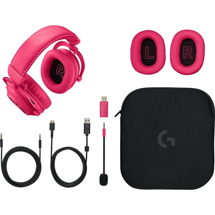 Logitech G PRO X 2 Auriculares Inalámbrico y alámbrico Diadema Juego Bluetooth Magenta
