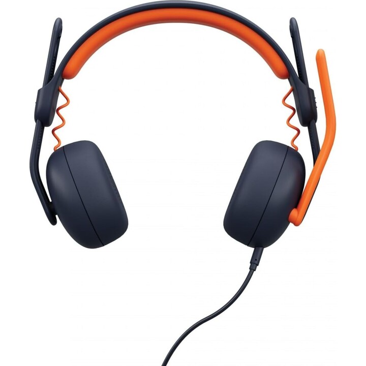 Logitech Zone Learn Kabelgebundene Kopfhörer Kopfband Bildung USB Typ C Blau, Orange