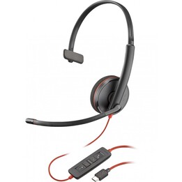 POLY Blackwire 3210 Monaural USB-C Headset (Bulk) Alámbrico Diadema Oficina/Centro de llamadas USB Tipo C Negro