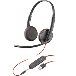 POLY Blackwire 3225 Cuffie stereo USB-A con archetto cablato per ufficio/call center USB tipo A nere