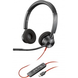 POLY Blackwire 3320 USB-C Headset Auriculares Alámbrico Diadema Oficina/Centro de llamadas USB Tipo C Negro