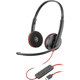 POLY Blackwire C3220 Stereo USB-C Headset Alámbrico Diadema Oficina/Centro de llamadas USB Tipo C Negro