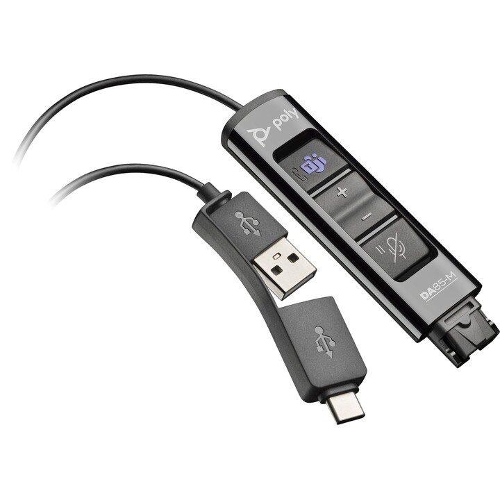 POLY DA85-M USB to QD Black Adapter TAA Adaptador de interfaz