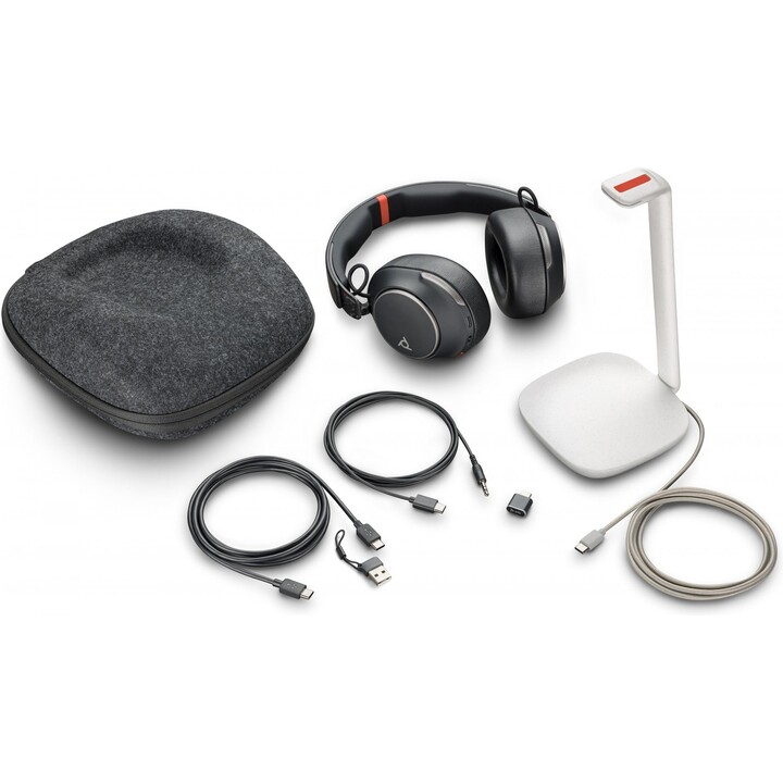 POLY Voyager Surround 85 UC USB-C Headset +USB-C/A Adapter +Charging Stand Inalámbrico Diadema Llamadas/Música USB Tipo C Blueto