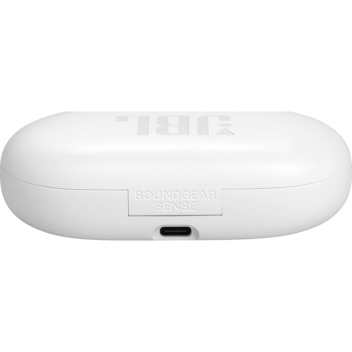 Auriculares Bluetooth JBL Soundgear Sense con estuche de carga/8 horas de reproducción/Blanco