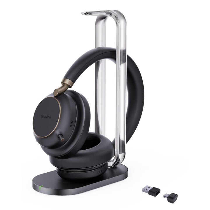 Auriculares Yealink BH 76 Plus con estación de carga UC Negro USB-C/A