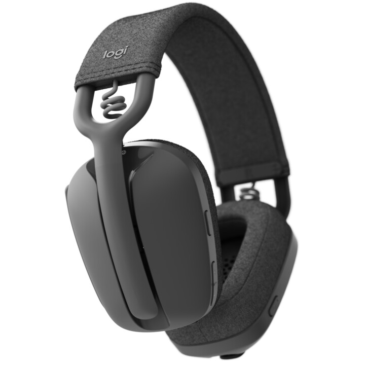 Casque sans fil Logitech Zone Vibe pleine taille Bluetooth sans fil USB-C via adaptateur Bluetooth graphite Certifié pour Micros