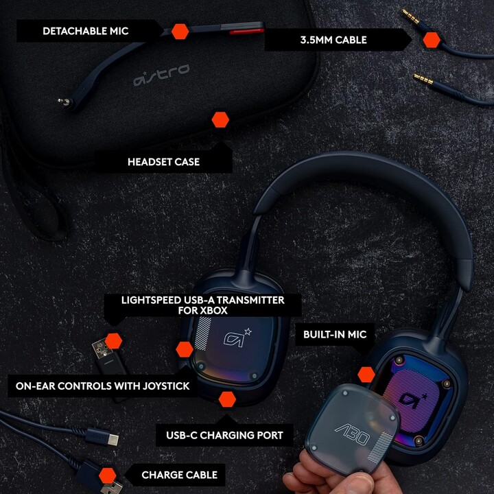 Logitech G Astro A30 Auriculares de juegos inalámbricos de Lightspeed, azul