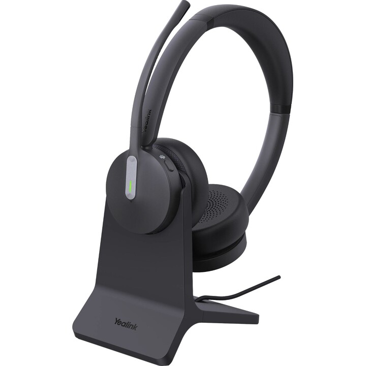 Fone de ouvido Bluetooth Yealink BH70 Dual com suporte e conexão USB-C/A