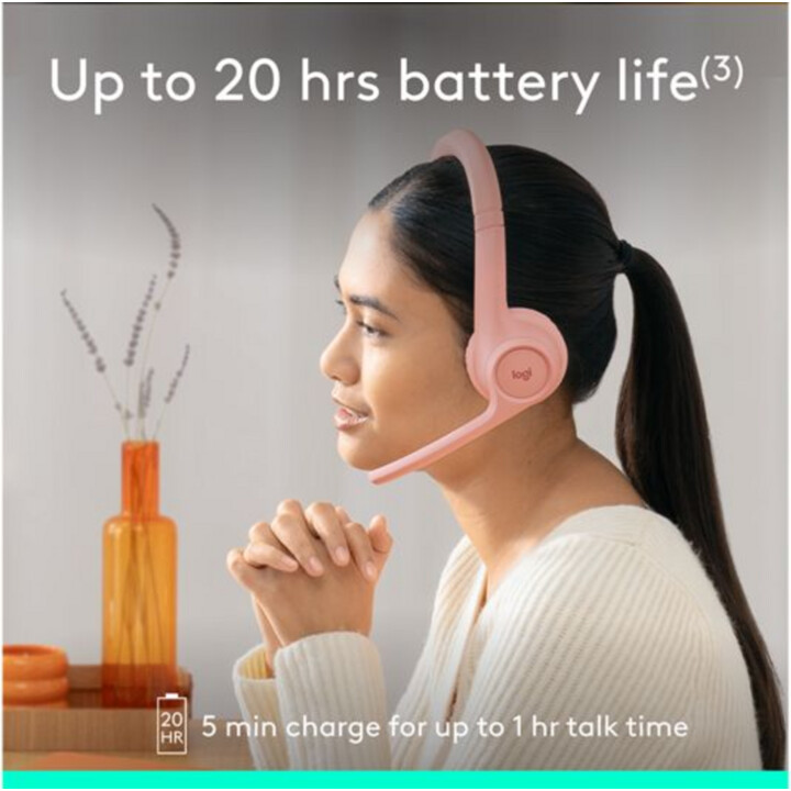 Logitech Zone 300 Auriculares inalámbricos Rosa