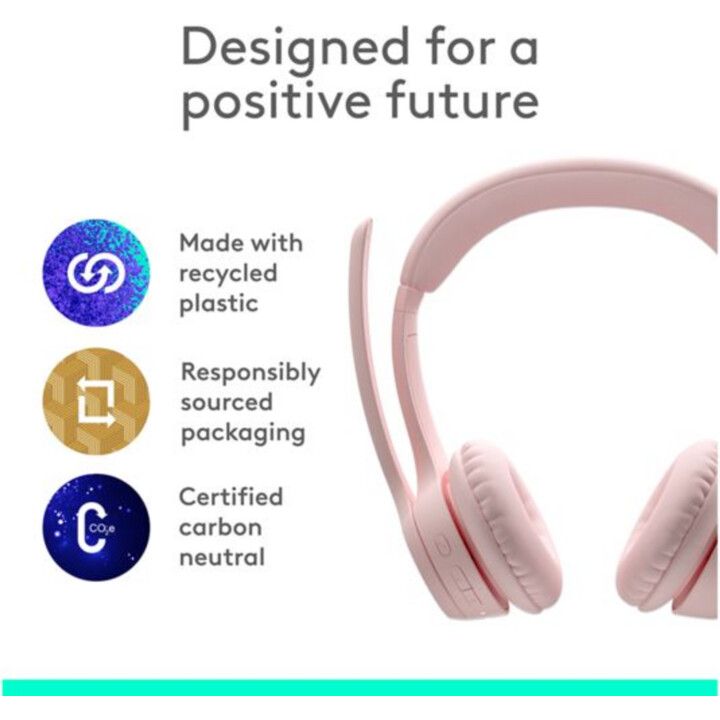 Logitech Zone 300 Auriculares inalámbricos Rosa