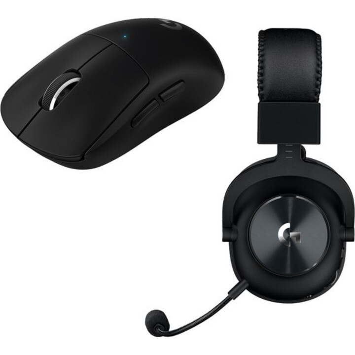 Logitech Superlight X Lightspeed Pro X Gaming Wireless Mouse & Pro X Pundidades de auriculares de juegos inalámbricos