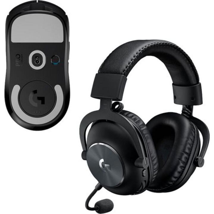 Logitech Superlight X Lightspeed Pro X Gaming Wireless Mouse & Pro X Pundidades de auriculares de juegos inalámbricos