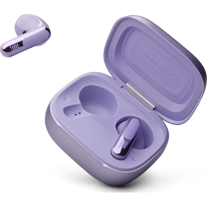 Auriculares Bluetooth JBL Live Flex 3 con estuche de carga/ 10 horas de reproducción/ Morados