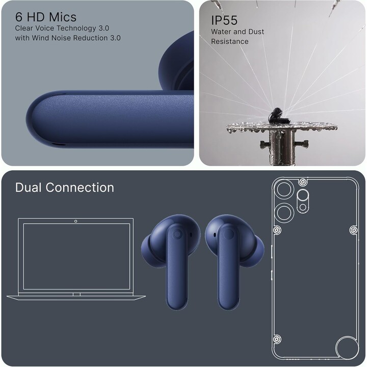 Nothing CMF Buds 2 Plus auriculares inalámbricos ANC azul oscuro