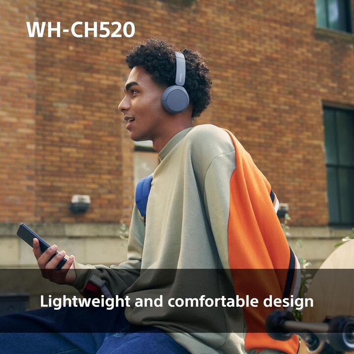 Sony WH-CH520 auriculares inalámbricos inalámbricos Bluetooth, diseño liviano, rosa