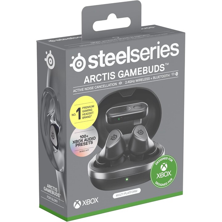 SteelSeries Arctis GameBuds, Wireless Gaming Earbuds, Black