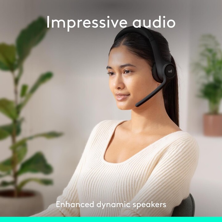 Logitech Zone 300 auriculares Bluetooth inalámbricos con micrófono de cancelación de ruido, negro
