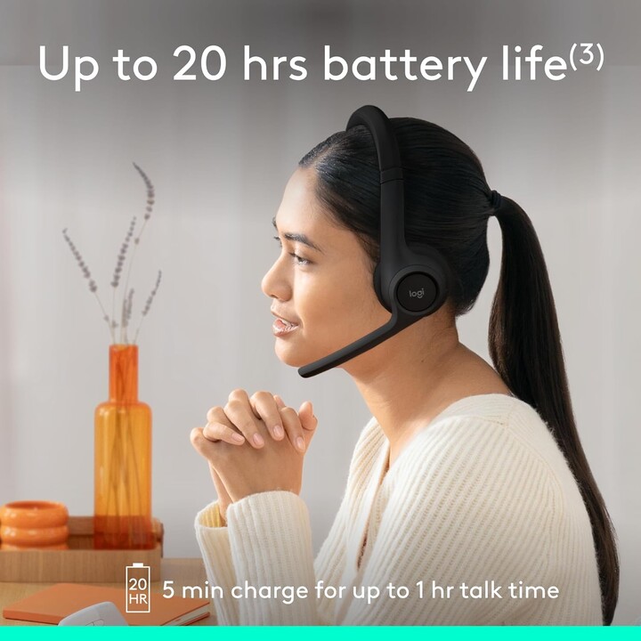 Logitech Zone 300 auriculares Bluetooth inalámbricos con micrófono de cancelación de ruido, negro