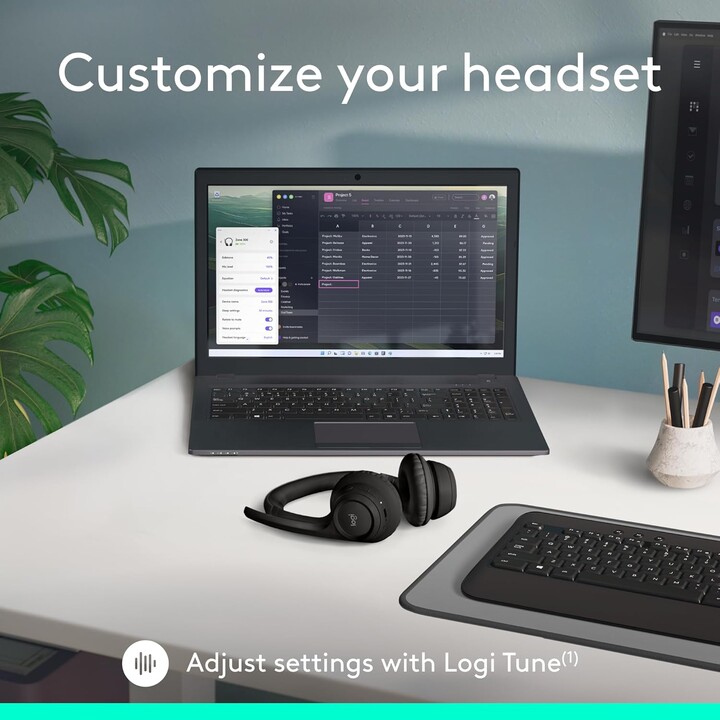 Logitech Zone 300 auriculares Bluetooth inalámbricos con micrófono de cancelación de ruido, negro