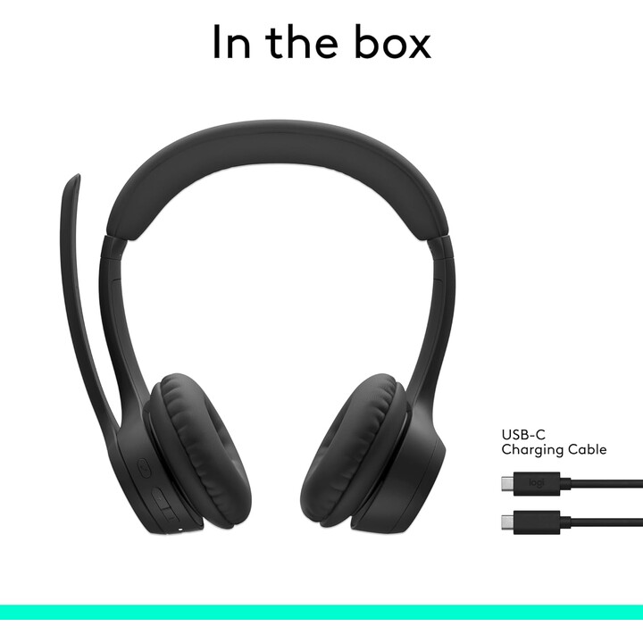 Logitech Zone 300 auriculares Bluetooth inalámbricos con micrófono de cancelación de ruido, negro