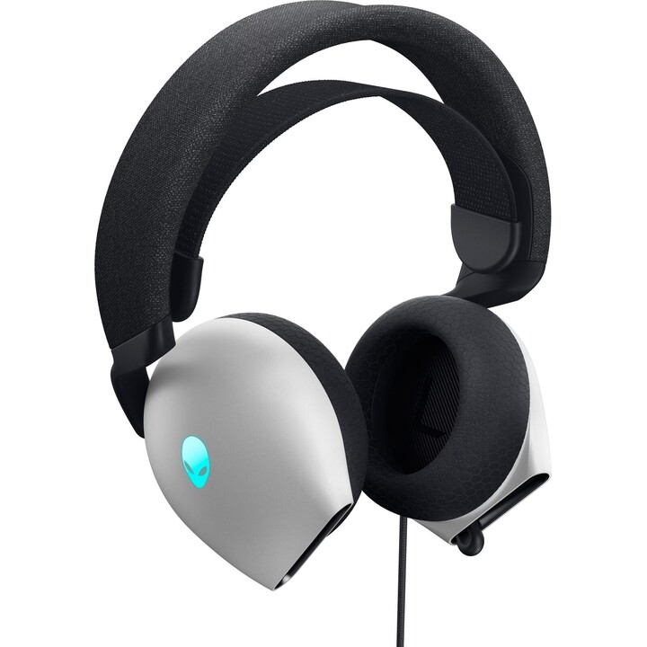 Fone de ouvido gamer com fio Alienware AW520H, Lunar Light