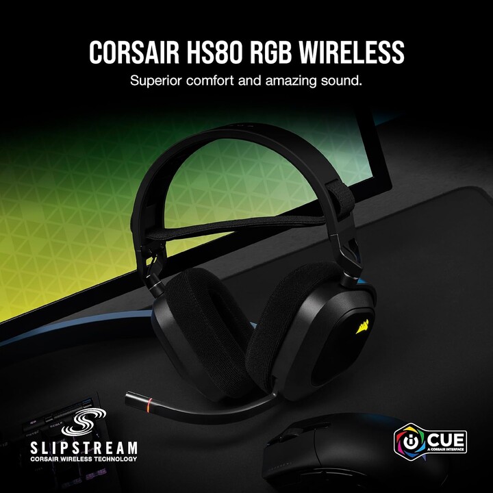 Corsair HS80 RGB Negro Inalámbricos