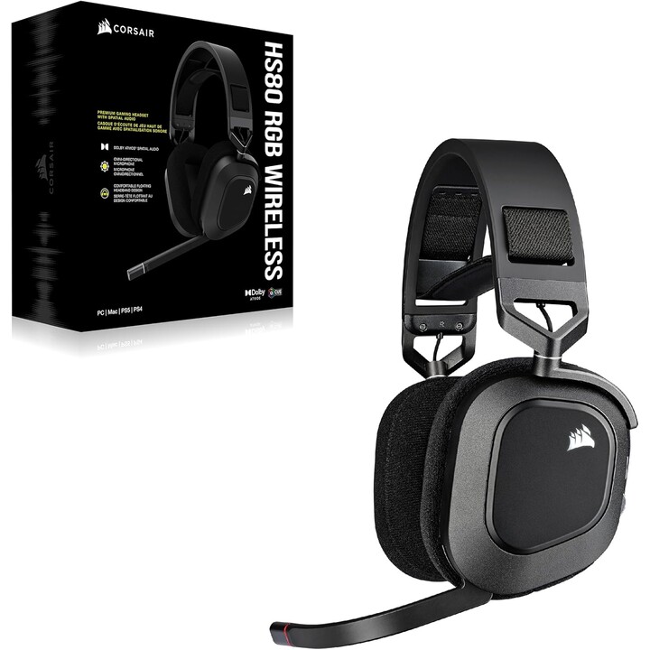 Corsair HS80 RGB Negro Inalámbricos