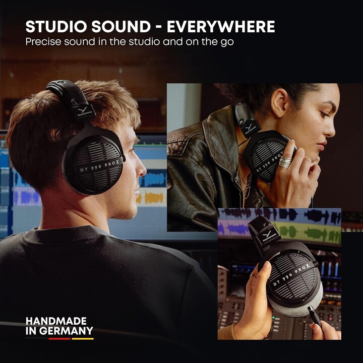 Beyerdynamic DT 990 Pro x Auriculares de estudio de devolución abierta para escuchar y editar críticas