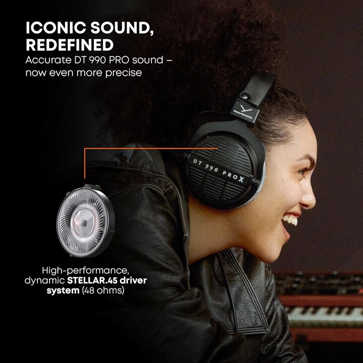 Beyerdynamic DT 990 Pro x Auriculares de estudio de devolución abierta para escuchar y editar críticas