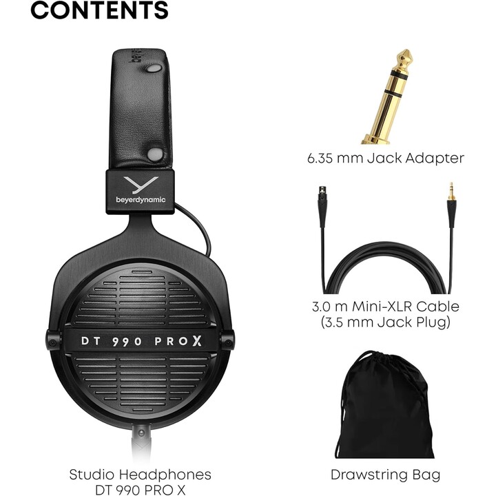 Beyerdynamic DT 990 Pro x Auriculares de estudio de devolución abierta para escuchar y editar críticas