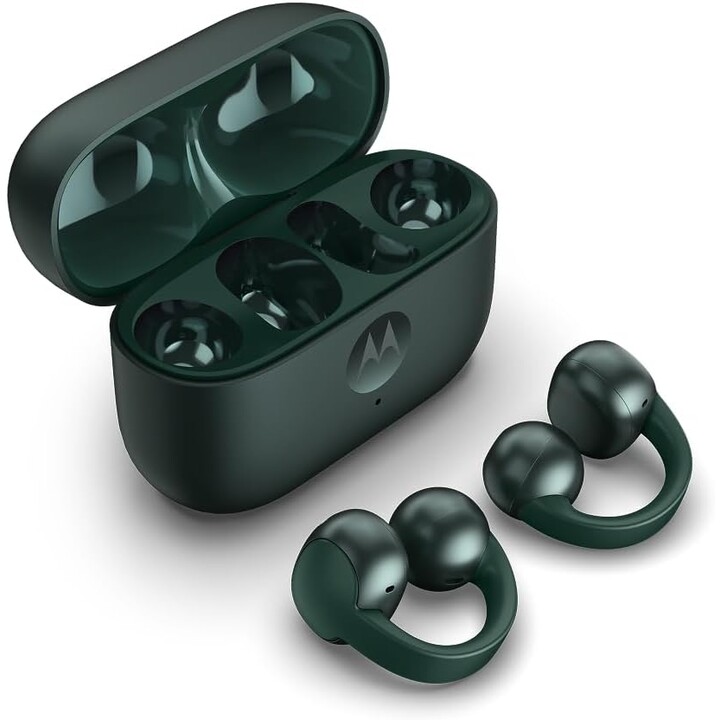 Motorola Moto Buds Loop Wireless Earbuds with Ear Hooks for Calls/Music/Sport/Daily Use Bluetooth Green
